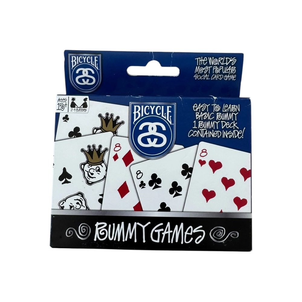 Stussy 00s Stussy x Bicycle Rummy Games Playing Cards Set Blue